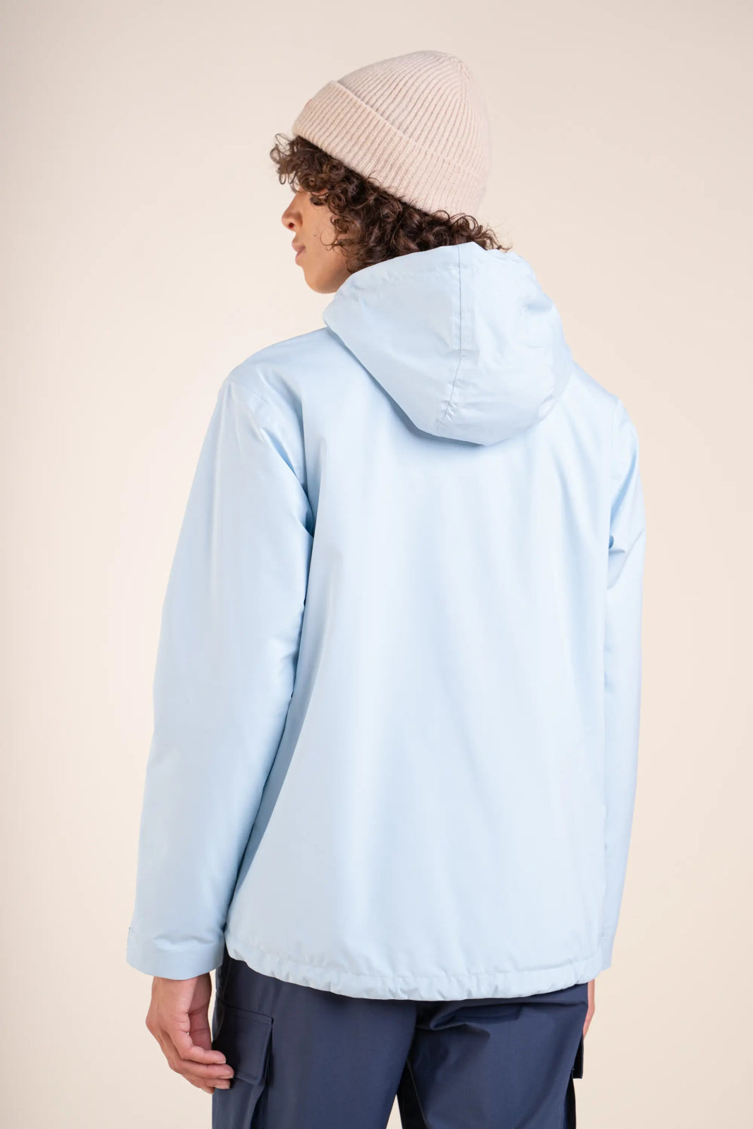 Lazare short waterproof parka with fleece lining #couleur_iceberg