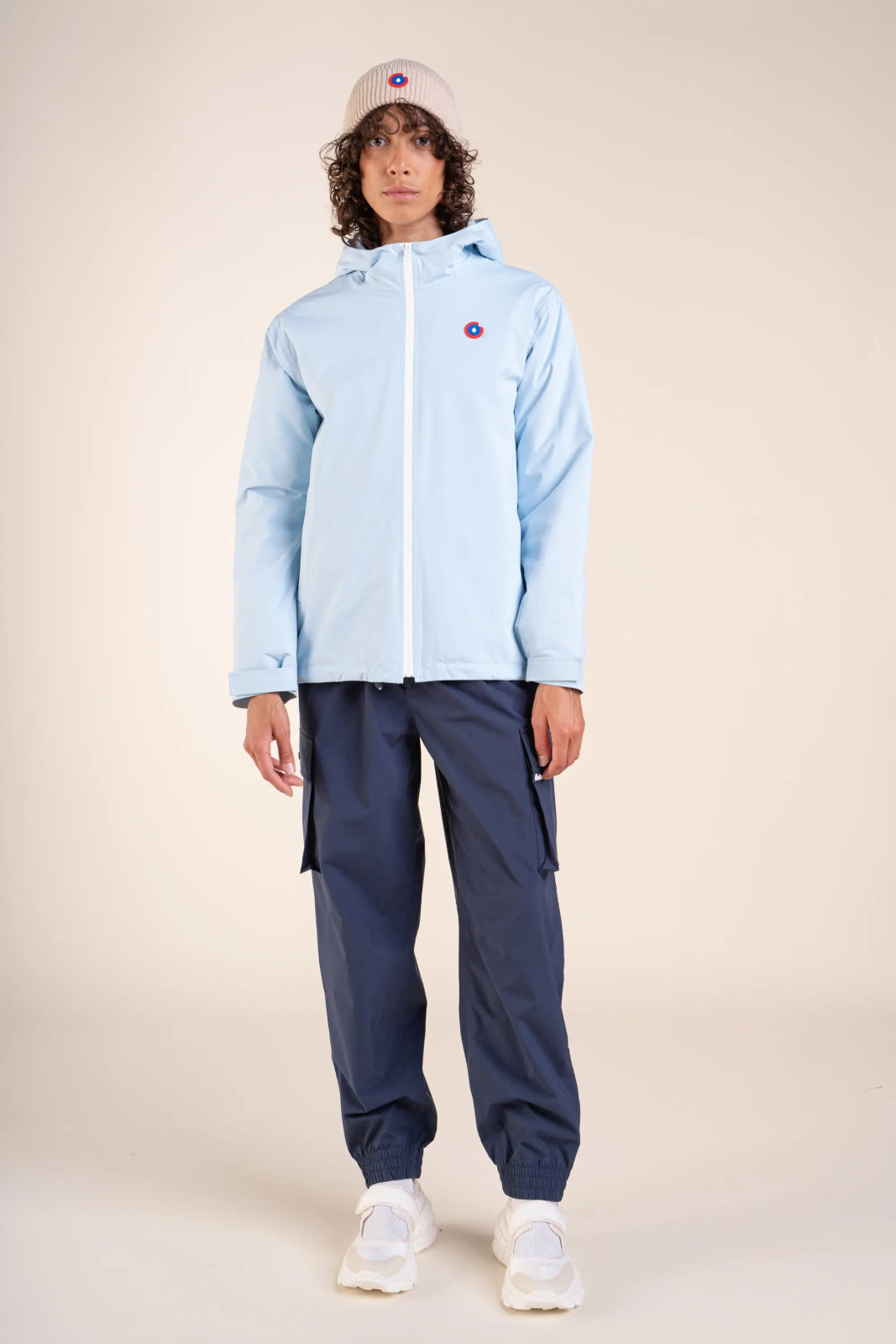 Lazare short waterproof parka with fleece lining #couleur_iceberg
