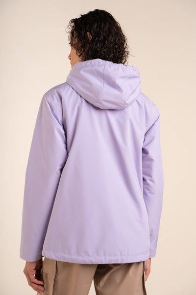 Lazare waterproof fleece-lined short parka #couleur_lilas
