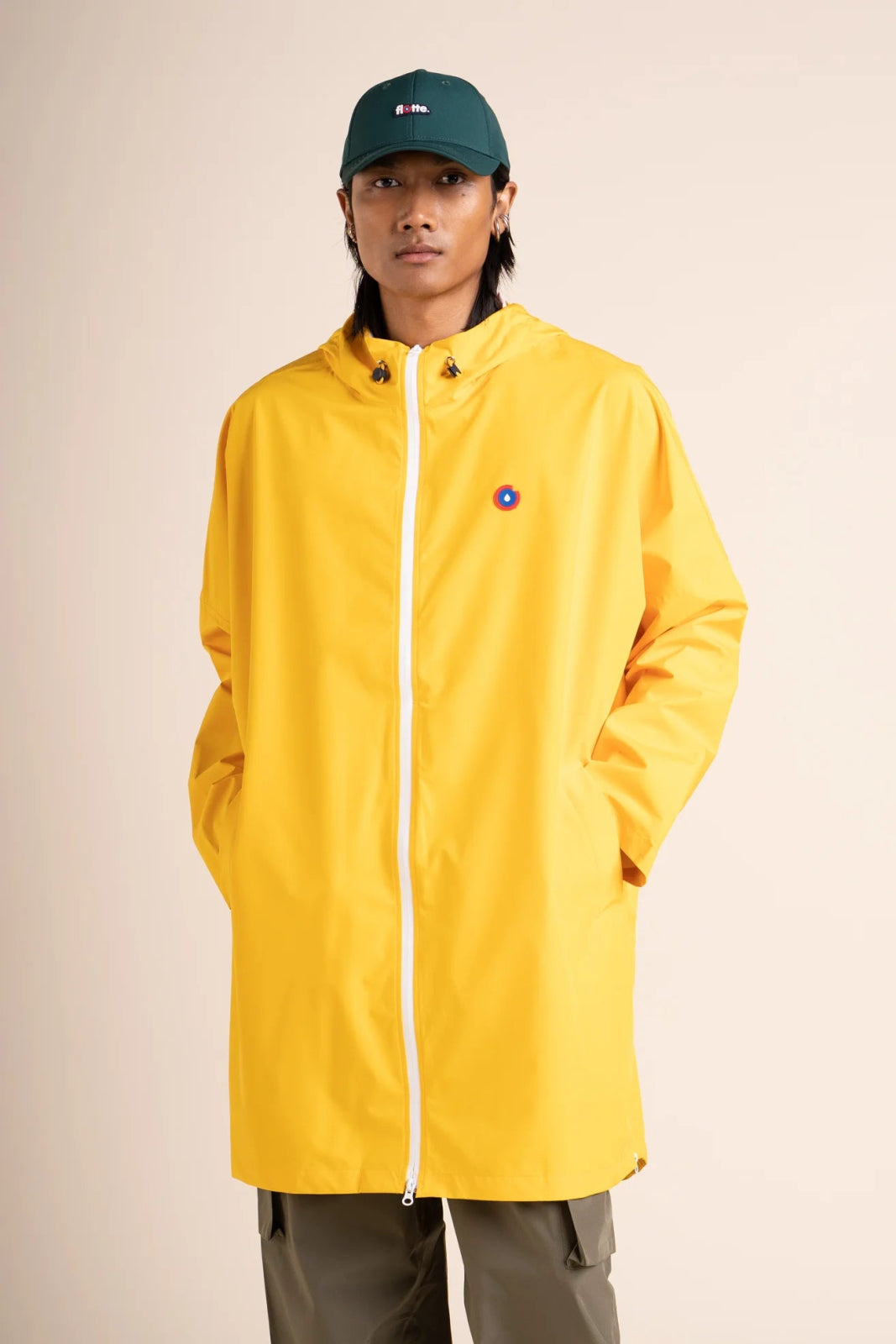Liberté - Rain cape - Baggable windbreaker jacket - Flotte #couleur_citron