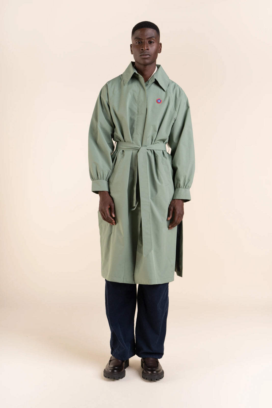 Madeleine - Waterproof trenchcoat - Windproof - Flotte #couleur_vert-sauge