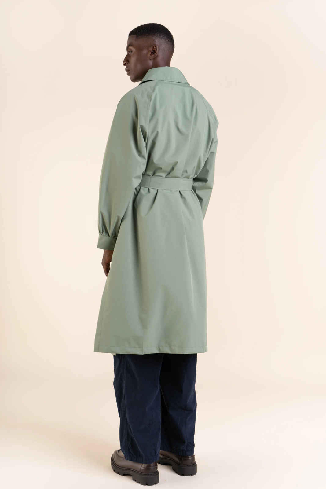 Madeleine - Waterproof trenchcoat - Windproof - Flotte #couleur_vert-sauge