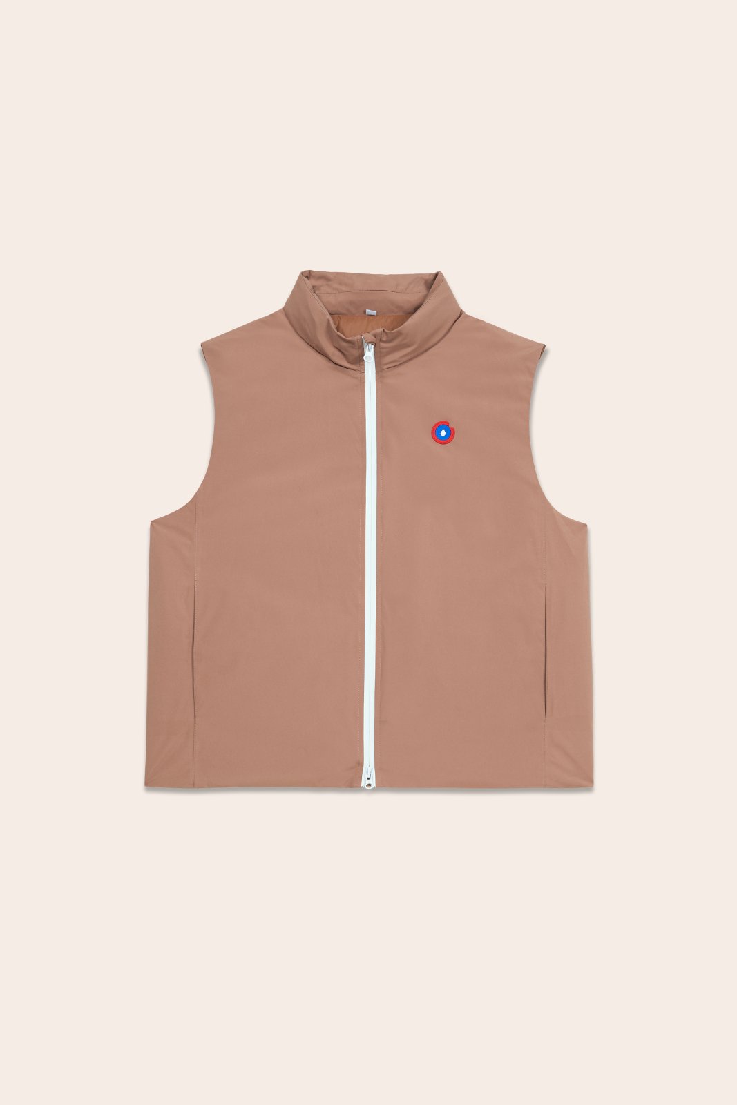 Opera - Waterproof sleeveless down jacket with pocket - Flotte #couleur_sahara