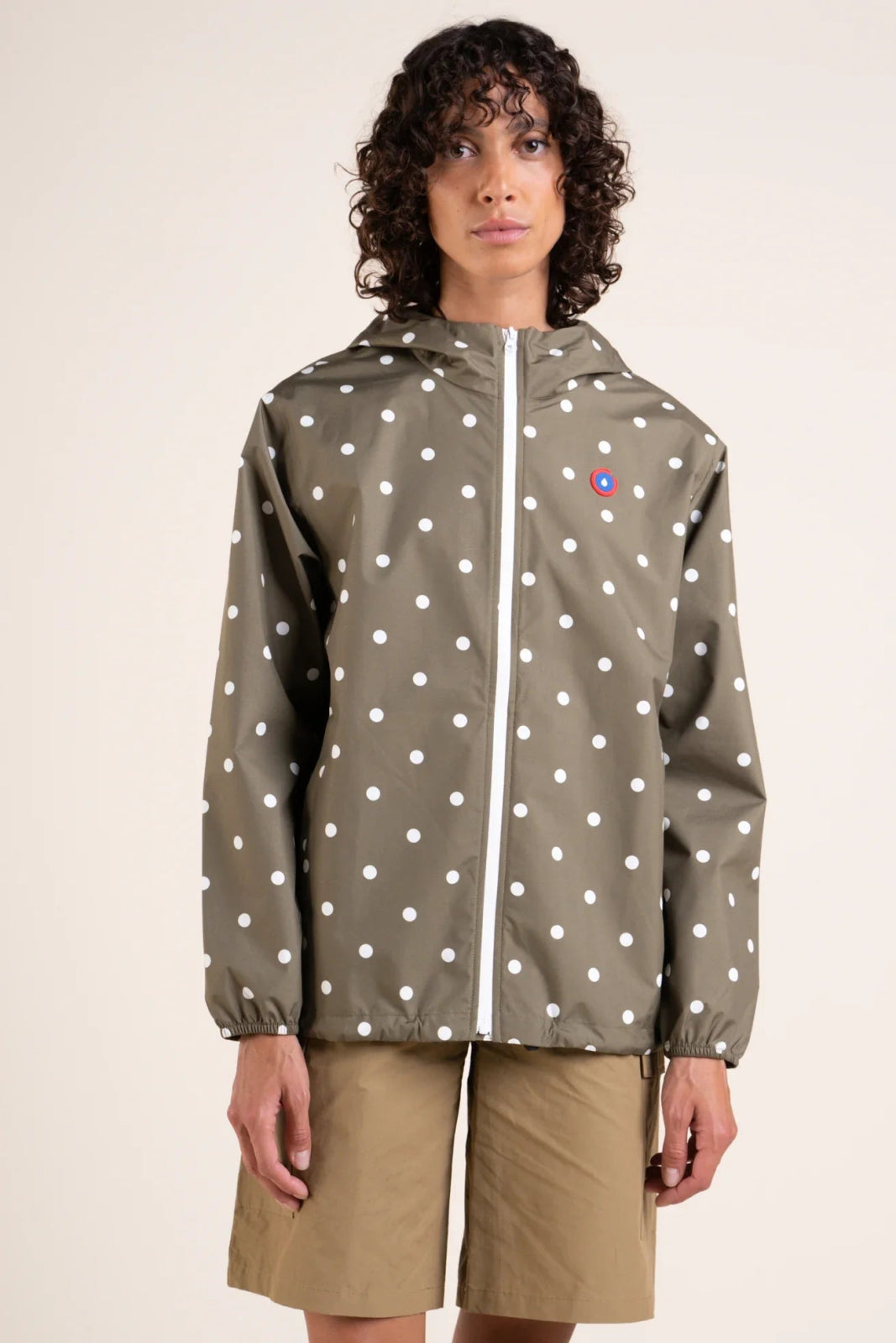 Passy - Raincoat Windbreaker Short - Flotte #couleur_pois-olive