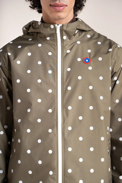 Passy - Raincoat Windbreaker Short - Flotte #couleur_pois-olive