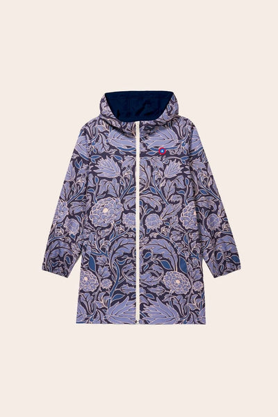 Waterproof and lined long jacket #couleur_bleuet
