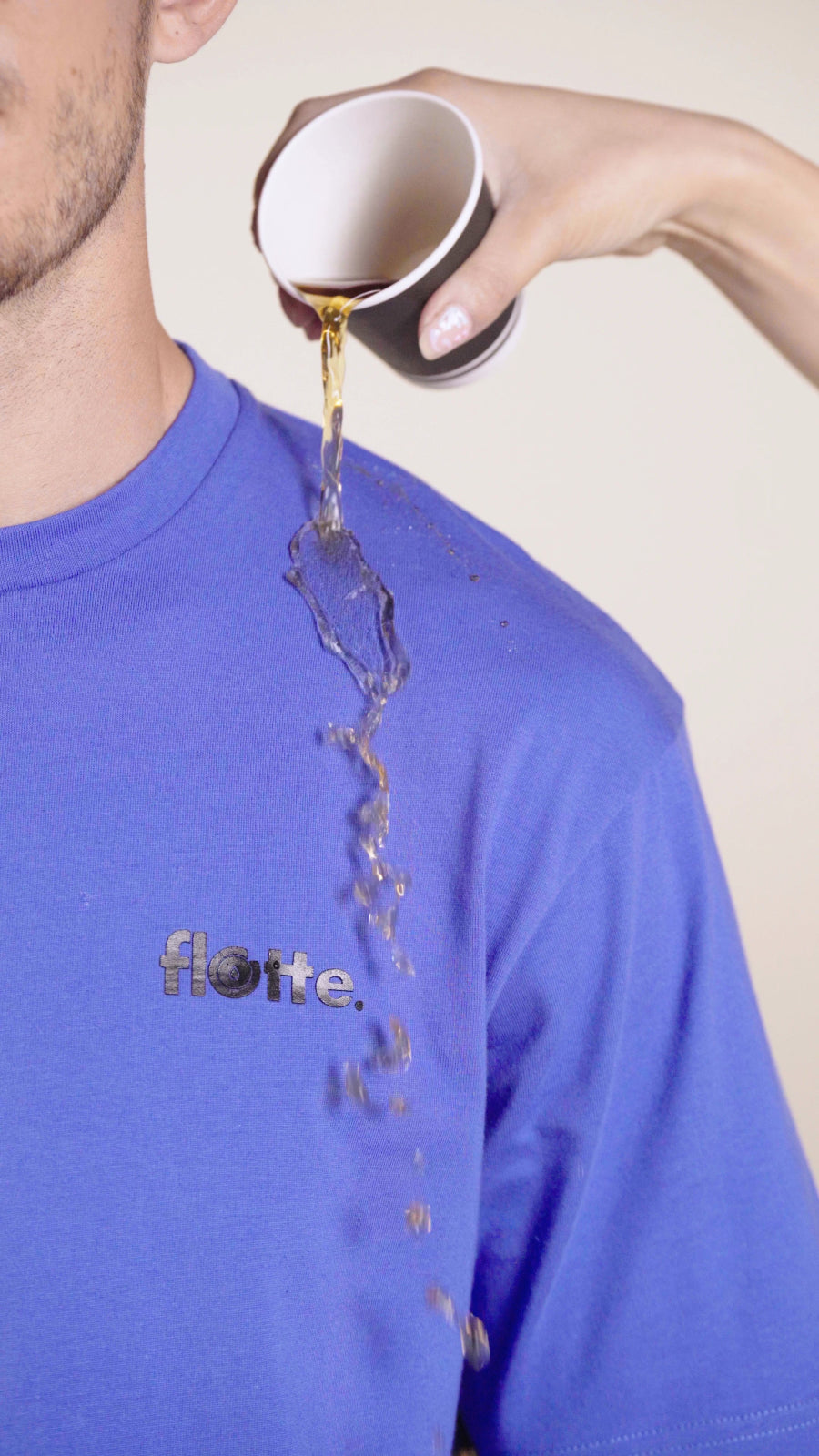 Temple water-repellent T-shirt in 100% cotton, made in Portugal