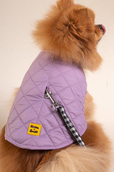 Vincennes - Sleeveless down jacket for dogs - Flotte #couleur_lilas